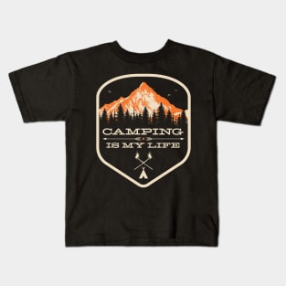 Camping is my Life Camp Counselor graphic - Camping product design Kids T-Shirt